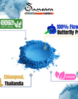 SAMSARA Tè Matcha BLU - SAPORE NATURALE| Fiori di Piselli blu Farfalla 100% Bio | Contro Ansia e Stress, Antiossidante Naturale, Made in Thailandia | Scopri su Clorophilla Shop