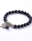 Bracciale in Pietra Agata nera con albero della vita - Protezione ed equilibrio | Scopri su Clorophilla Shop