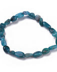Bracciale elastico con pepite in Apatite - Motivazione, creatività e riequilibrio energetico | Scopri su Clorophilla Shop