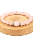 BRACCIALE SCAGLIE IN QUARZO ROSA - Amore e armonia | Scopri su Clorophilla Shop