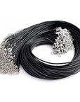 Cordino cerato per collane con chiusura a moschettone - colore nero | Scopri su Clorophilla Shop