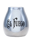 El fuego Mate Calabaza in ceramica - Coppa per Yerba Mate argento 350ml | Scopri su Clorophilla Shop