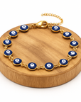 BRACCIALE AMULETO NAZAR PLACCATURA ORO 18K - Protezione malocchio | Scopri su Clorophilla Shop