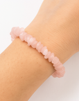 BRACCIALE CHIPS IN QUARZO ROSA - Amore e armonia | Scopri su Clorophilla Shop