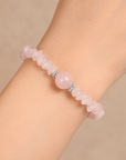BRACCIALE SCAGLIE IN QUARZO ROSA - Amore e armonia | Scopri su Clorophilla Shop