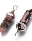 CIONDOLO PRISMA IN RODONITE - Amore verso se stessi, equilibrio emotivo e perdono | Scopri su Clorophilla Shop