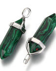 CIONDOLO PRISMA IN MALACHITE SINTETICA - Trasformazione, protezione e crescita personale | Scopri su Clorophilla Shop