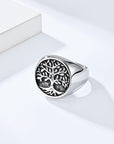 ANELLO ALBERO DELLA VITA IN ACCIAIO INOX - Crescita e stabilità - Clorophilla Shop