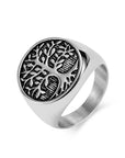 ANELLO ALBERO DELLA VITA IN ACCIAIO INOX - Crescita e stabilità - Clorophilla Shop