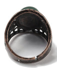 ANELLO CON AVVENTURINA VERDE IN OTTONE - Prosperità e ottimismo - Clorophilla Shop