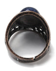 ANELLO CON LAPISLAZZULI IN OTTONE - Saggezza, comunicazione e consapevolezza - Clorophilla Shop