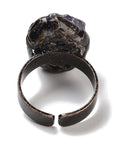 ANELLO CON PEPITA DI AMETISTA GREZZA - Calma e rilassamento - Clorophilla Shop