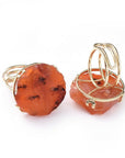 ANELLO CON PEPITA DI CORNIOLA GREZZA - Vitalità, coraggio e determinazione - Clorophilla Shop