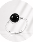 ANELLO CON TORMALINA NERA IN ARGENTO 925 - Protezione e schermatura - Clorophilla Shop