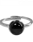 ANELLO CON TORMALINA NERA IN ARGENTO 925 - Protezione e schermatura - Clorophilla Shop