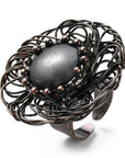 ANELLO INTRECCIATO CON LABRADORITE - Intuizione e trasformazione - Clorophilla Shop
