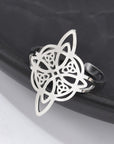 ANELLO NODO DELLA STREGA - Colore argento - Clorophilla Shop
