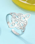 ANELLO NODO DELLA STREGA - Colore argento - Clorophilla Shop