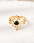 Anello Nodo della Strega con Strass – Protezione e Forza Interiore - Clorophilla Shop
