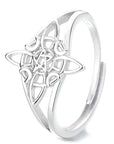 Anello Nodo della Strega in Argento 925 regolabile – Protezione e Forza Interiore - Clorophilla Shop