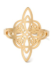 ANELLO NODO DELLA STREGA ORO - Protezione, forza interiore e connessione spirituale - Clorophilla Shop