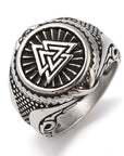ANELLO VICHINGO VALKNUT IN ACCIAIO INOX - Forza e coraggio - Clorophilla Shop