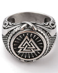 ANELLO VICHINGO VALKNUT IN ACCIAIO INOX - Forza e coraggio - Clorophilla Shop