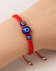 BRACCIALE AMULETO NAZAR "Occhio del Diavolo"- Rosso - Clorophilla Shop