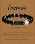 Bracciale astrologico perle naturali con segno zodiacale oroscopo - 12 costellazioni - Clorophilla Shop
