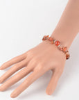 BRACCIALE CHIPS IN CORNIOLA CON PERLA CENTRALE - Vitalità, coraggio e motivazione - Clorophilla Shop