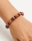 BRACCIALE CHIPS IN RODONITE - Pietra del perdono - Clorophilla Shop