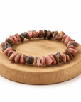 BRACCIALE CHIPS IN RODONITE - Pietra del perdono - Clorophilla Shop