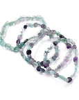 Bracciale elastico con pepite in Fluorite - Chiarezza mentale e calma emotiva - Clorophilla Shop
