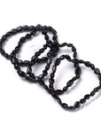 Bracciale elastico con pepite in Tormalina nera - Protezione energetica - Clorophilla Shop