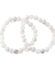 Bracciale Elastico in Pietra di Luna - intuizione e sensibilità - Clorophilla Shop