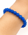 BRACCIALE IN AGATA BLU - Calma e comunicazione - Clorophilla Shop