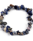 Bracciale in chips di Sodalite - Chiarezza mentale, equilibrio emotivo e intuizione - Clorophilla Shop