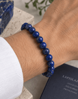 BRACCIALE IN LAPISLAZZULI - Saggezza, comunicazione e intuizione - Clorophilla Shop