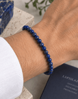 BRACCIALE IN LAPISLAZZULI - Saggezza, comunicazione e intuizione - Clorophilla Shop