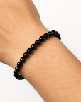 BRACCIALE IN OSSIDIANA NERA - Scudo energetico - Clorophilla Shop