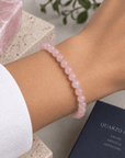 BRACCIALE IN QUARZO ROSA - Amore e armonia - Clorophilla Shop