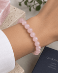 BRACCIALE IN QUARZO ROSA - Amore e armonia - Clorophilla Shop