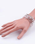 BRACCIALE IN QUARZO ROSA TRIPLO GIRO - Amore e armonia - Clorophilla Shop