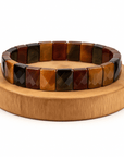 BRACCIALE SFACCETTATO IN OCCHIO DI TIGRE - Coraggio, forza e protezione - Clorophilla Shop
