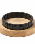 BRACCIALE SFACCETTATO IN OSSIDIANA NERA - Scudo energetico - Clorophilla Shop