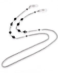 CATENELLA OCCHIALI CON AGATA NERA - Protezione e stabilità - Clorophilla Shop