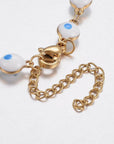 Cavigliera Nazar amuleto occhio di Allah in acciaio inox - Protezione malocchio - Clorophilla Shop