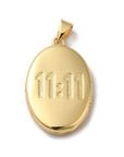 CIONDOLO 11:11 APRIBILE PLACCATO ORO 18k - Risveglio spirituale e allineamento - Clorophilla Shop