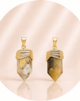CIONDOLO IN OPALE GIALLO SFACCETTATO - Creatività, ispirazione e trasformazione interiore - Clorophilla Shop