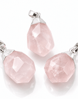 Ciondolo in Quarzo Rosa Naturale sfaccettato – Amore e Armonia Emotiva - Clorophilla Shop